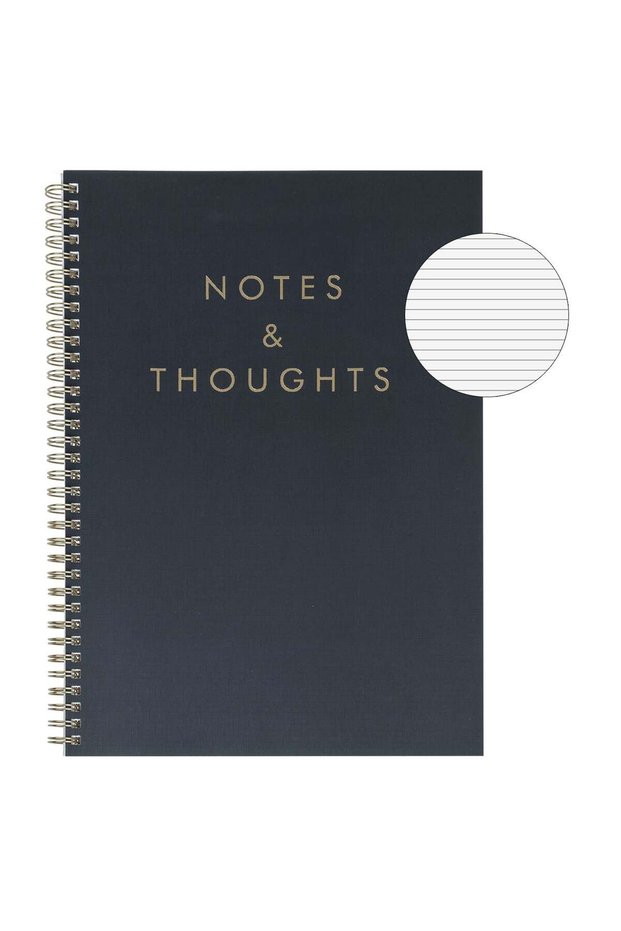 Caiet A4 Dictando Antracit ”Notes & Thoughts” cu Spirala & 2 Subiecte - 80F