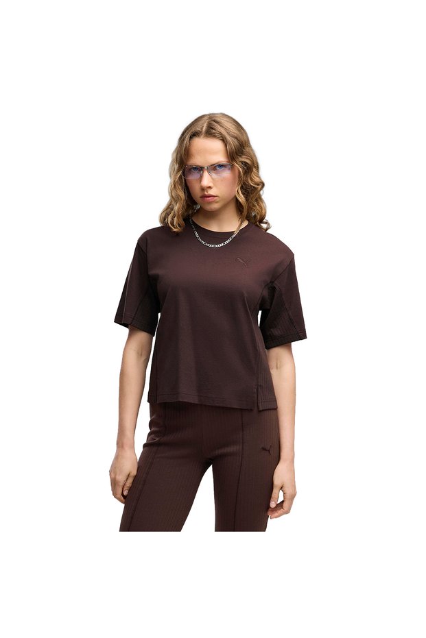 Her Relaxed Women's Brown Casual Style T-Shirt 69403033