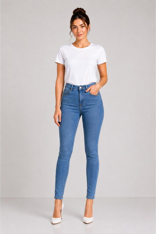 High Waist Lycra Skinny Tight-Leg Pants