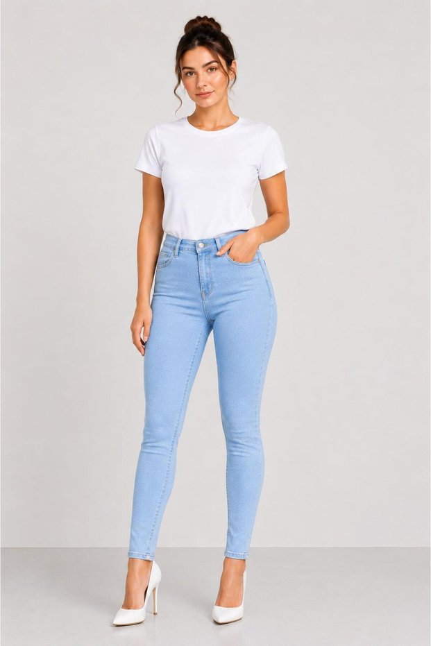 High Waist Lycra Skinny Tight-Leg Pants