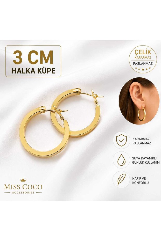 Halka çelik küpe