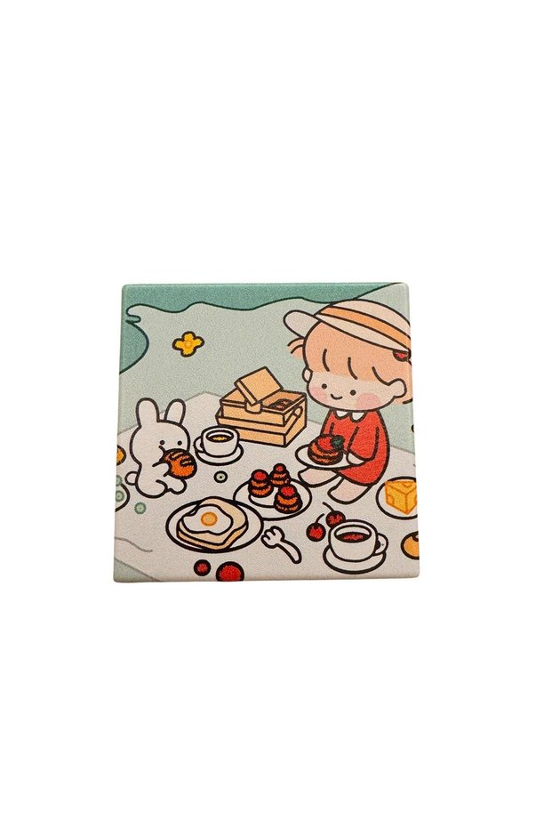 Double-Sided Magnifying Rectangular Small Pocket Makeup Mirror
