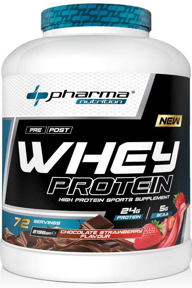 Whey Protein 2196 Gr 72 Servings Chocolate Strawberry Flavored 24 Grams of Protein 100% Protein Powder