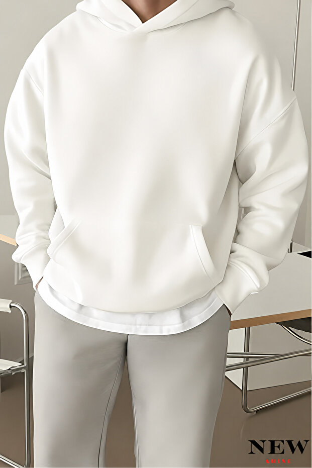 Solid Color Cotton Men's Sweatshirt