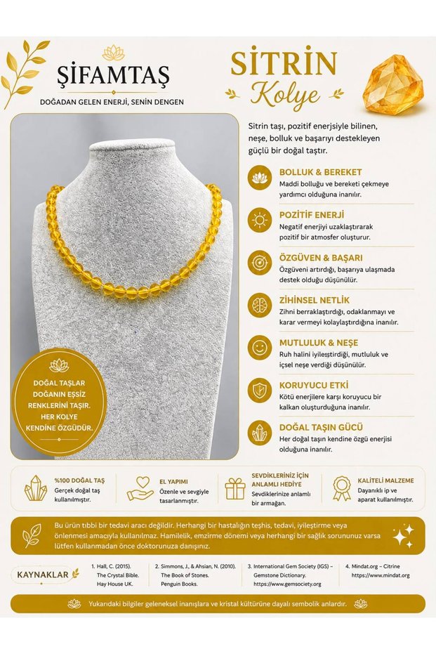 Citrine Natural Stone Necklace