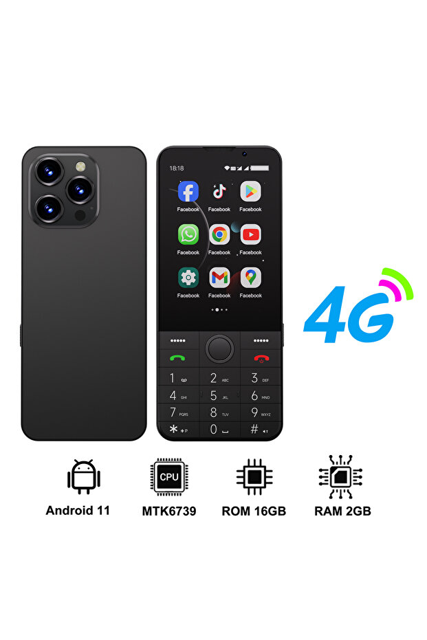 2 G 16g Black SERVO F26 PRO 4G Button Smartphone Touch Screen 3.5" Display Dual SIM Cards Android Sm