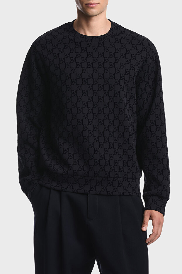 All Logoed Cotton Crew Neck Sweat Men's Sweat Em006874 Af10013 Fb569