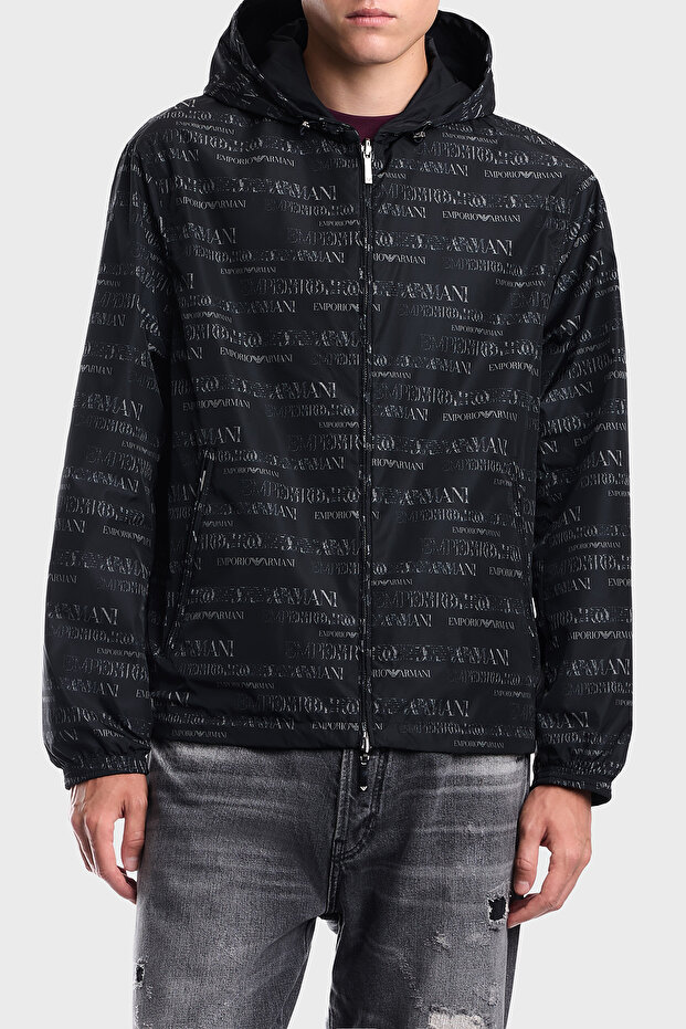 All Logo Waterproof Hooded Jacket Men's Jacket Em006751 Af12021 Fb516