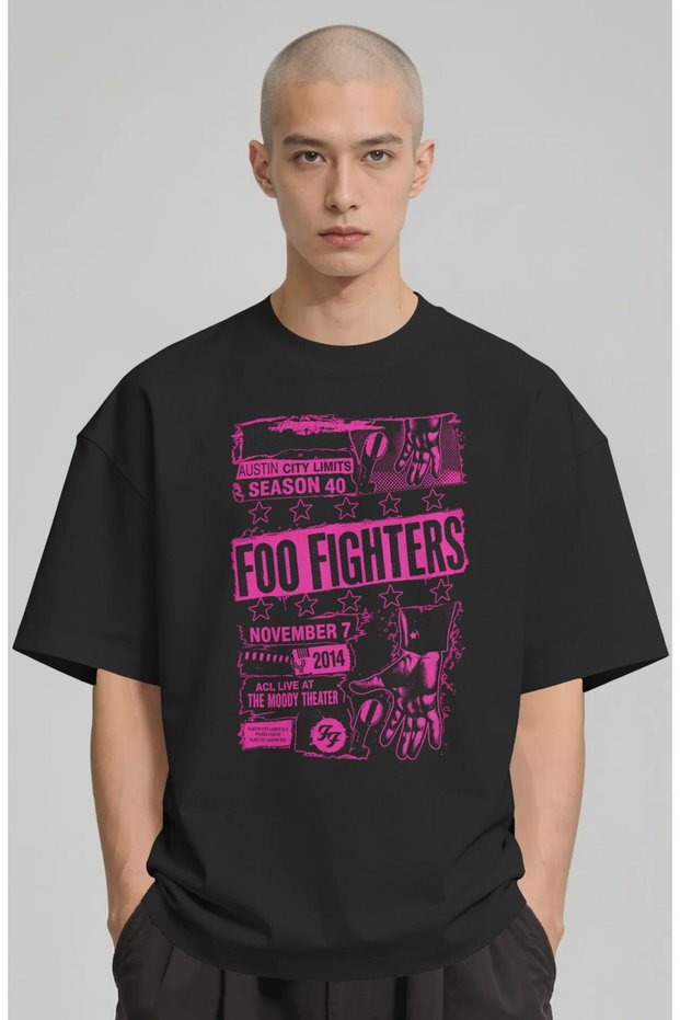Foo Fighters Rock Metal Music Band Printed Unisex Oversize Premium T-Shirt
