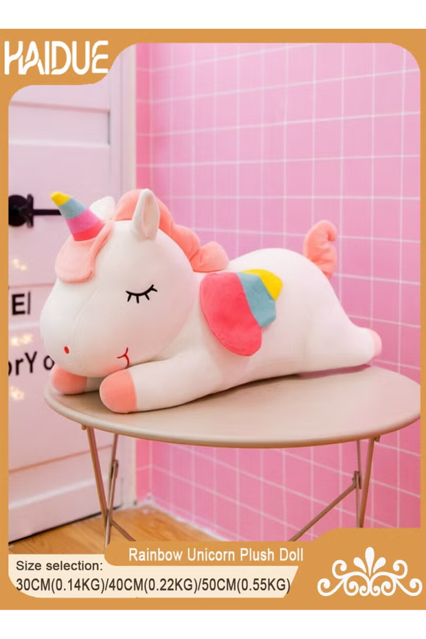 Rainbow Unicorn Plush Doll 27CM(0.14KG)