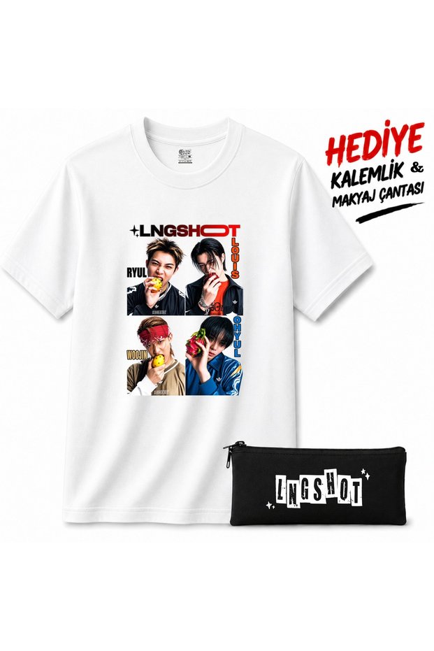 Lngshot Printed T-Shirt, Premium Quality Unisex Kids/Adult (with Hat Gift)