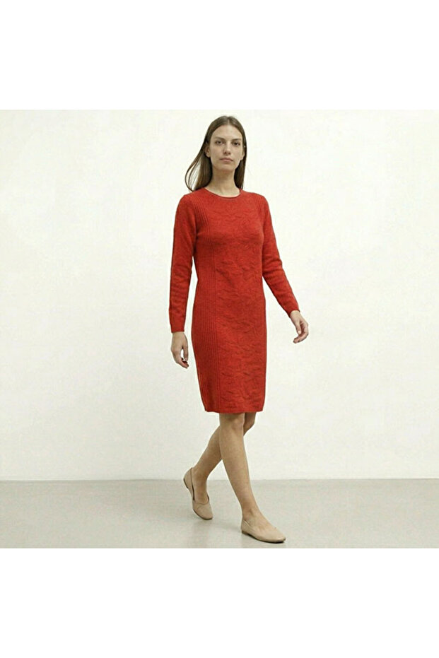 Women's Red Long sleeve Mini Dress