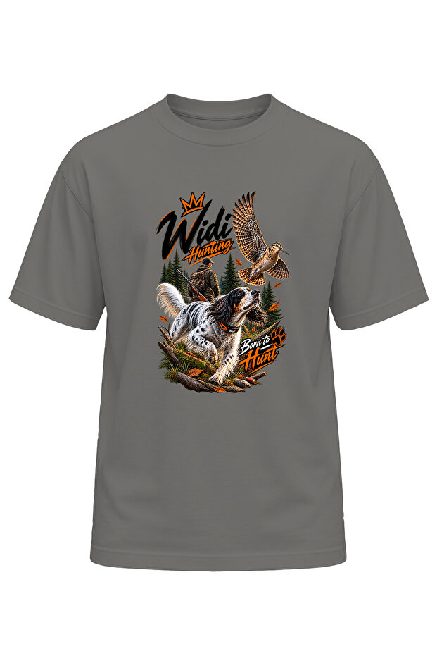 Collection Special Design Hunting Setter Dog Printed Nature Premium T-Shirt