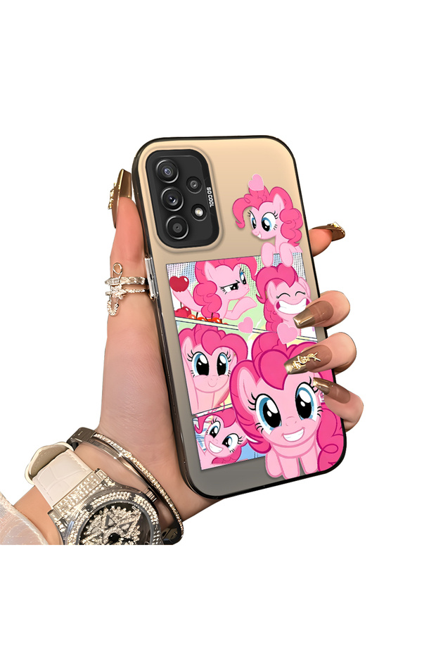 Samsung Galaxy A52/A52S Compatible Pinkie Pie Multiple Face Expression Printed Hard Acrylic Back Soft Silicone Frame Case