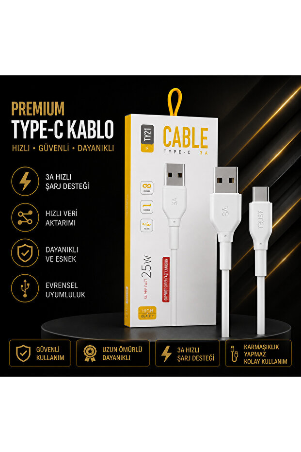 PREMİUM TYPCE SARJ KABLOSU