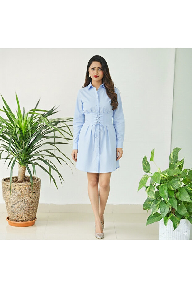 Women's Blue Shirt dress