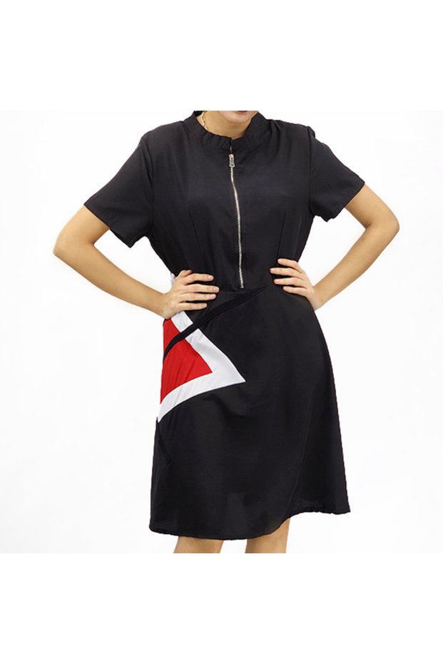 Women's Black Geometric pattern Dress