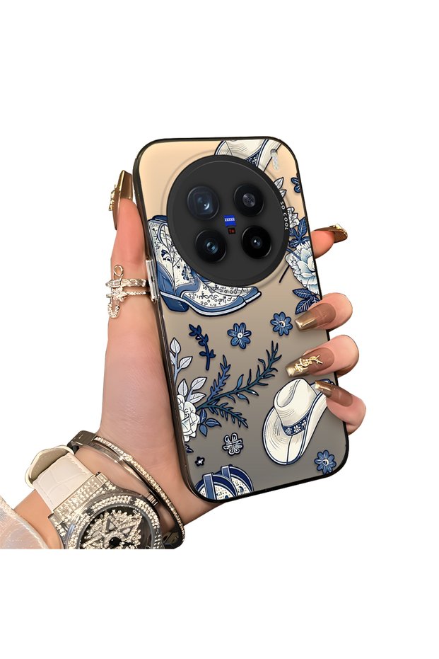 Vivo X200 Pro Compatible Hard Acrylic Back Silicone Edge Lens Protection Case