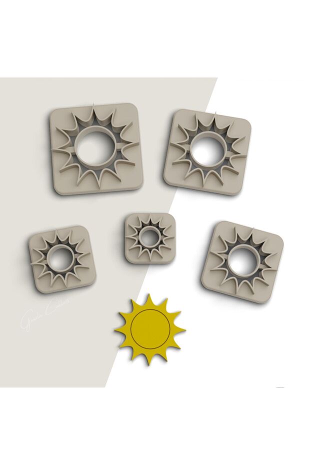 Solar Polymer Clay Cutting Mold, Earring Molds, Cookie Mold, 5 Sizes, No: 426