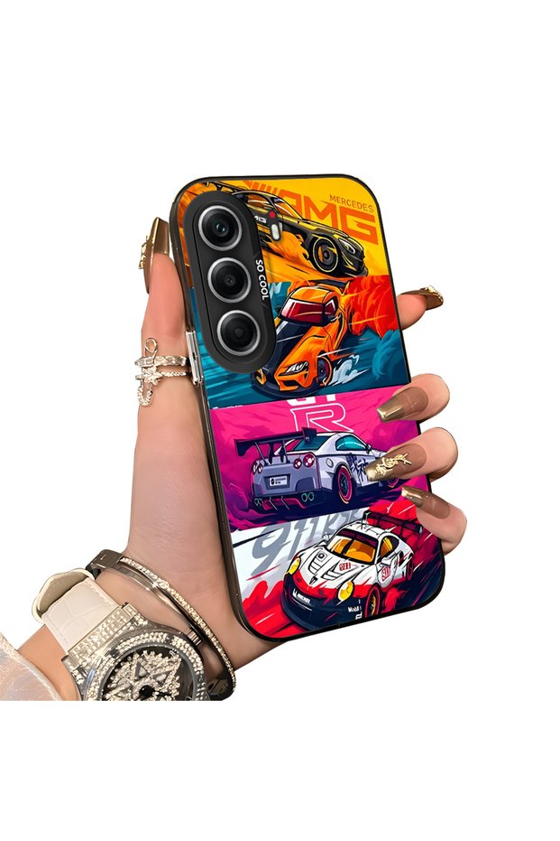 Tecno Camon 40(Cm5) Gtr Racing Car Themed Stylish Case Hard Acrylic Back Soft Silicone Edge Shockproof Case