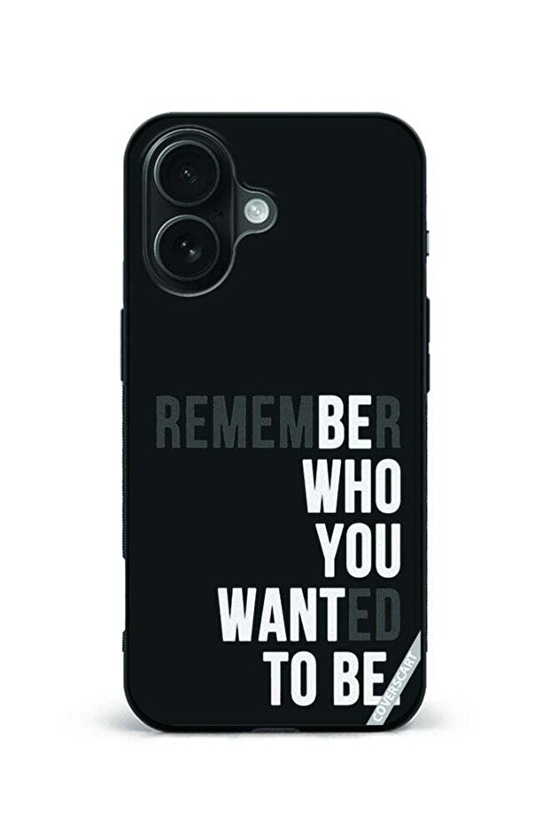 Protective Case Cover For Apple iPhone 16 Plus Caption Design Black