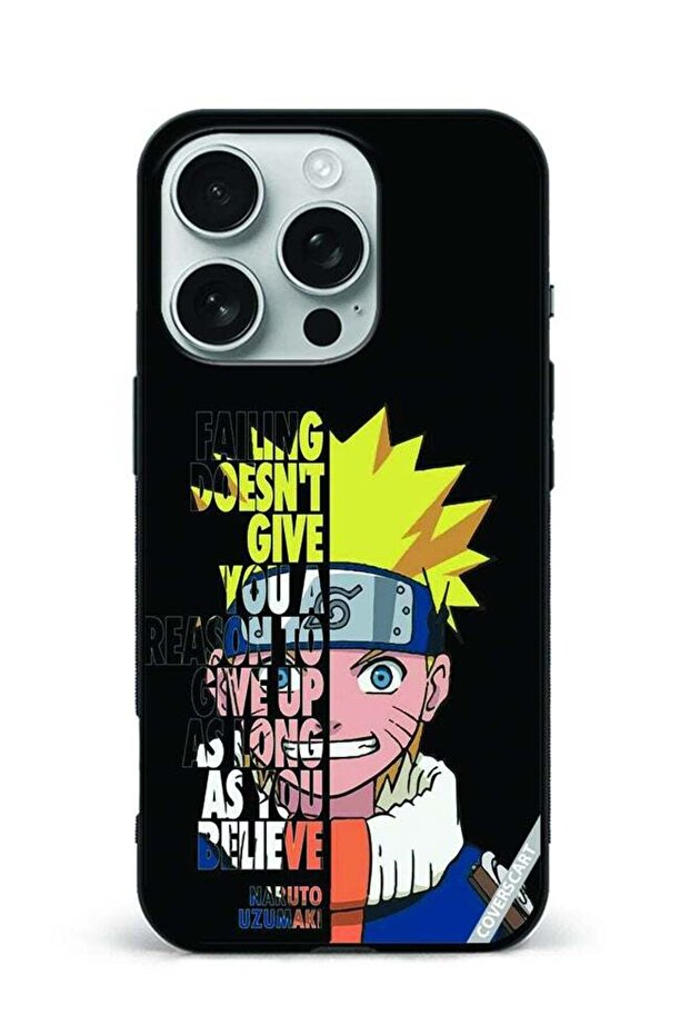 Protective Case Cover For Apple iPhone 16 Pro Naruto Design Black
