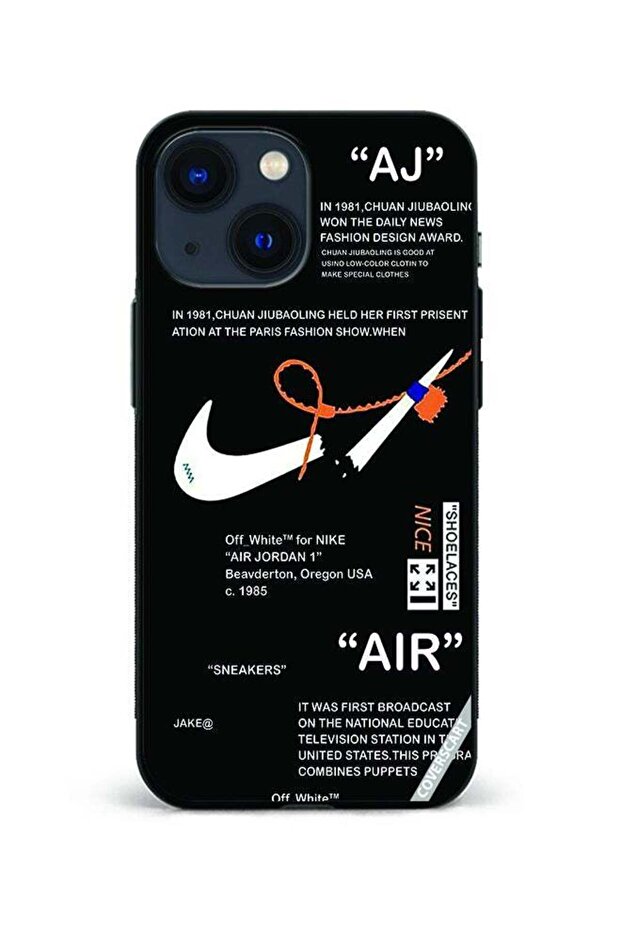 Protective Case Cover For Apple iPhone 13 Mini Nike Off Black Design Black