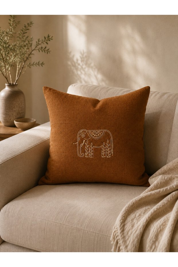 Decorative Embroidered Square Cushion Cover 45X45