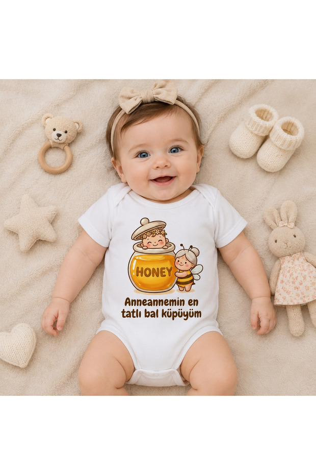 Organic 100% Cotton Honey Cube Baby Bodysuit Unisex Baby Bodysuit Magnificent Double