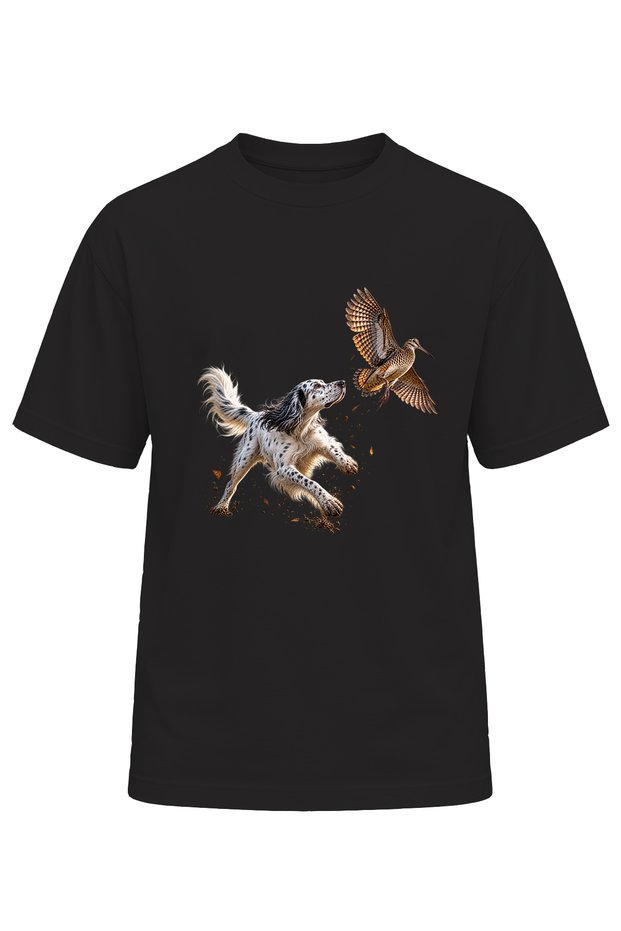 Unisex Hunting Dog and Hound Printed T-Shirt – Hunting Outdoor Nature Themed Tee Shirt