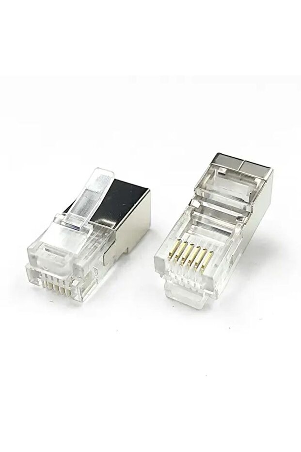 موصل كابل إيثرنت Cat5e من iTLLY، قابس ذكر RJ45، مقبس كيستون شفاف، متوافق مع STP و FTP
