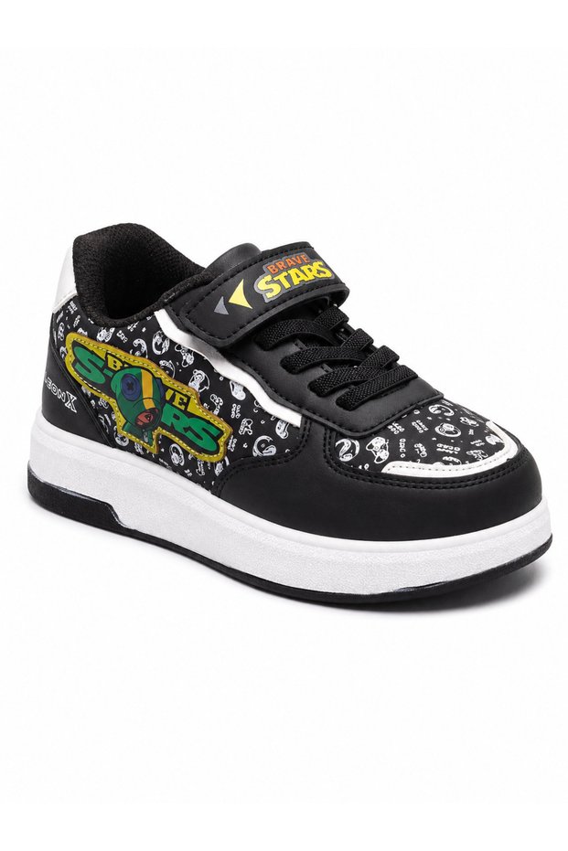 Children's Sports Shoes with Black Velcro and Keychain Gift