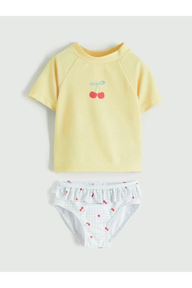 Printed Baby Girl Swimsuit Set (S6)