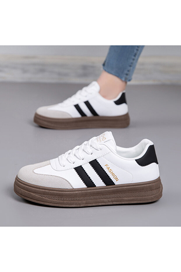 Women's Striped Chunky Sneakers