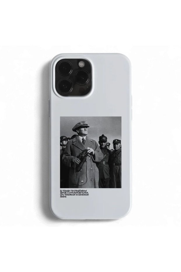 iPhone 13/14 Compatible Ataturk Corner Design Velvet Inside and Premium Silicone Outside 10 November Work Phone Case