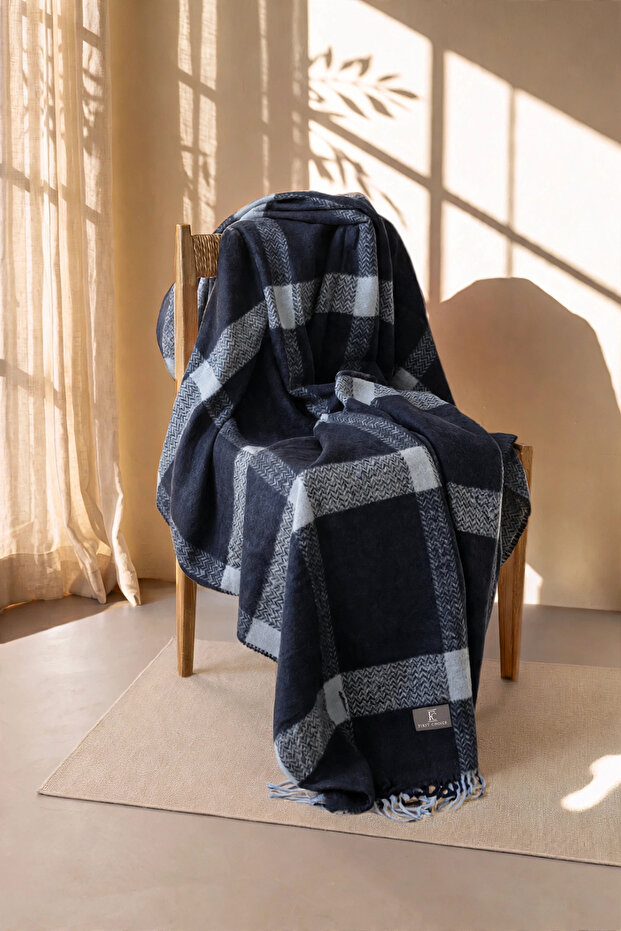 Alura Double Blanket 190X220 - Navy Blue