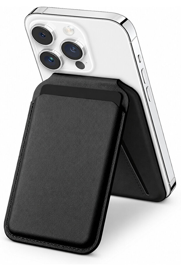 حامل بطاقات متوافق مع iPhone MagSafe، حامل هاتف مغناطيسي، حامل بطاقات، حامل بطاقات من الجلد PU، ملحق للهاتف المحمول
