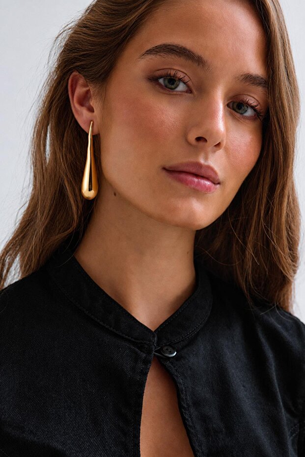7 cm Gold Drop Earrings