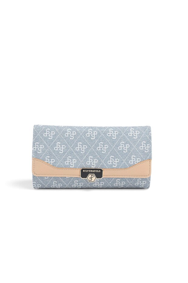 Blue - Ten Monogram Women's Wallet and Card Holder Sp979