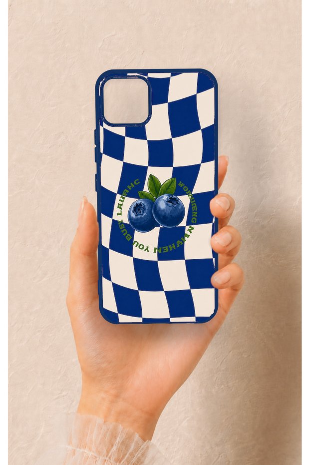 Realme C11 2021 Compatible Blueberry Patterned Silicone Case