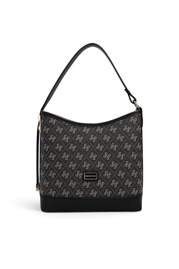 Smoked - Black Monogram Women's Shoulder Bag Sp1286
