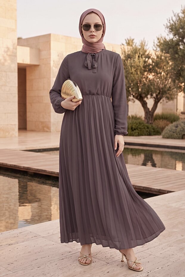 Piliseli Limelda Dark Rose Chiffon Dress