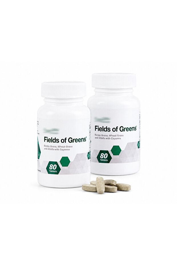Barley Grass, Wheat Grass & Alfalfa Tablets with Cayenne, 80 Tablets, Botanical Green Blend for Daily Wellness Routine