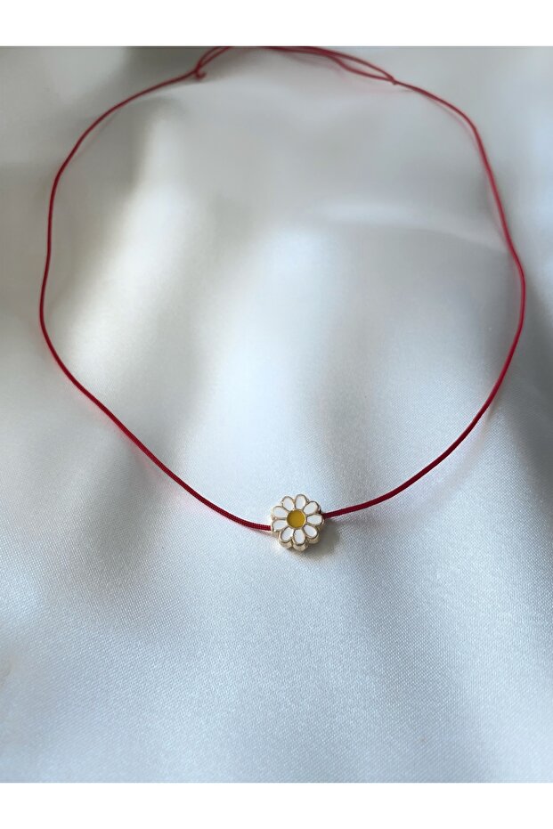 Asia by Leuvoie Red String Daisy Necklace