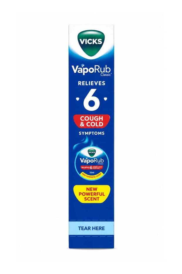 VapoRub Classic Topical Ointment for Cold & Relief, New Powerful Scent, Pack of 15