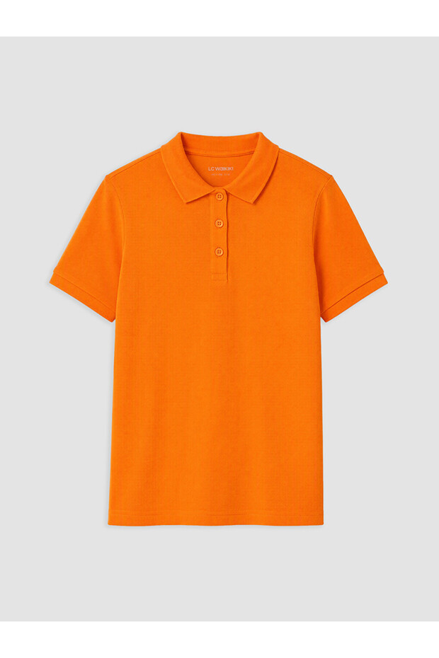 Devrik Roba Collar Girl's Pique T-Shirt from Uzg Store for Style Enthusiasts