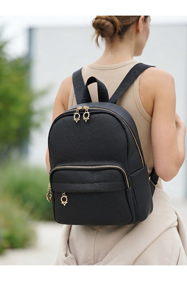 Stylish and Convenient Women's Backpack with Four Compartments