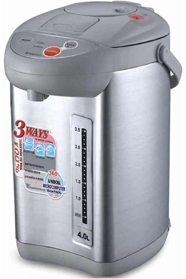 Electric Thermo Pot Water Dispenser - 750 Watts, Instant Hot Water, Energy Efficient, Auto Shut-Off, Stainless Steel, 4 Litres