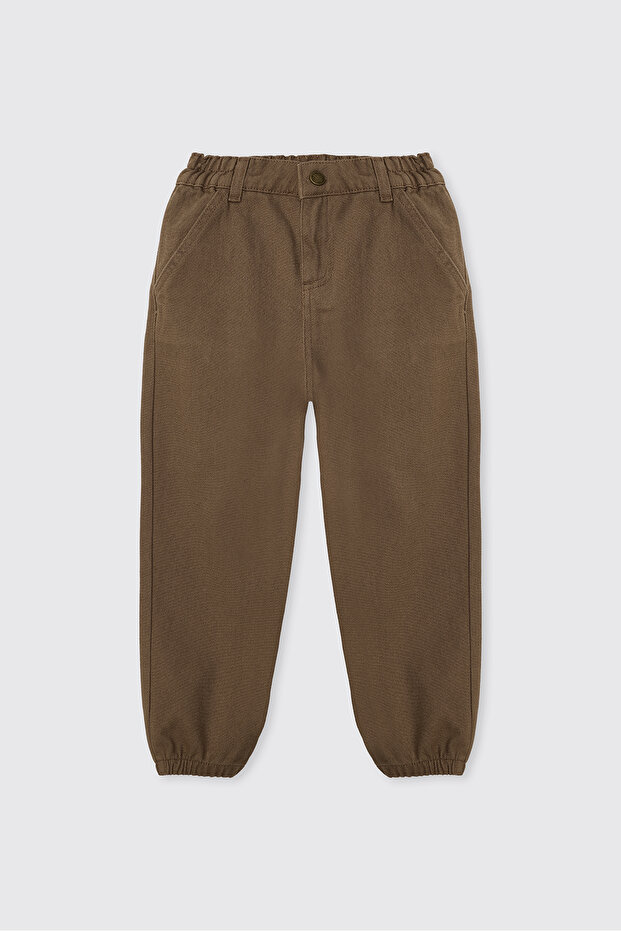 Boy's Beige Jogger Pants