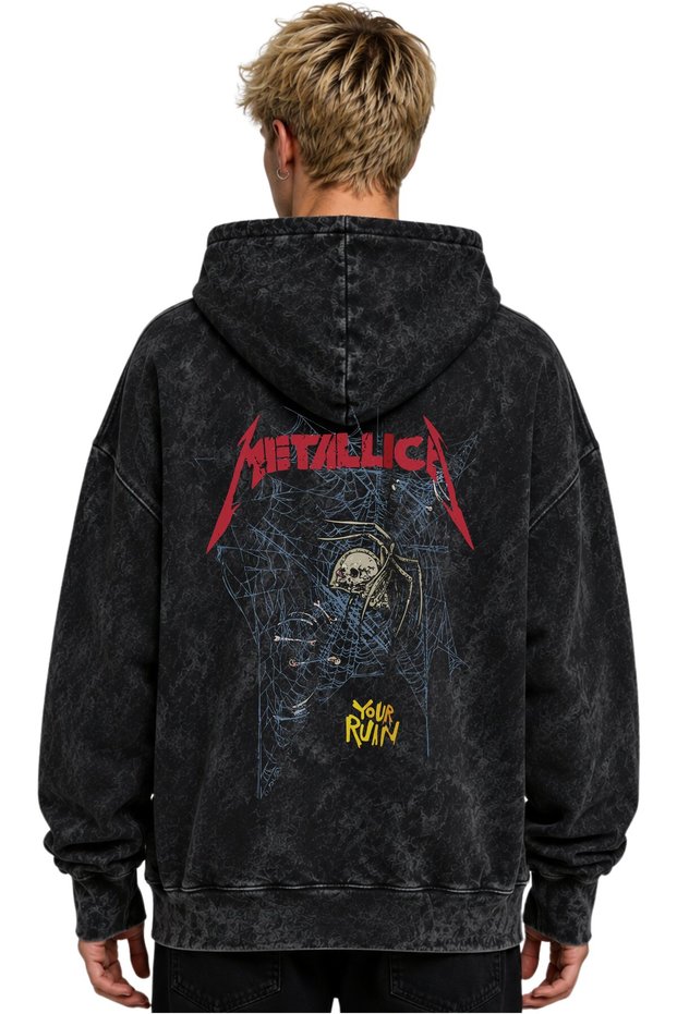 Metallica Rock Metal Music Band Printed Unisex Oversize Premium Washable Hoodie Sweatshirt